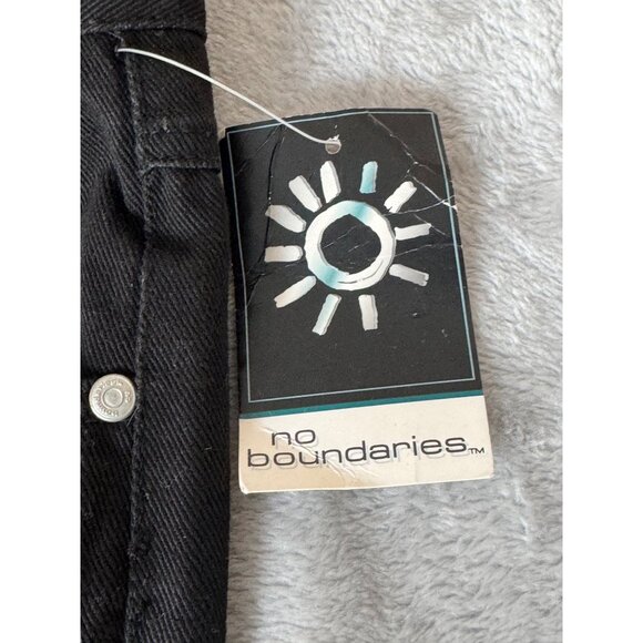 No Boundaries womens size 15  Juniors Black Capri Pants With Leopard Print Cuff - Picture 4 of 16